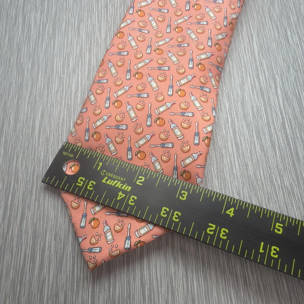 Vineyard Vines Silk Novelty Tie NWT Peach Cocktail Drink Barware Men's Necktie
